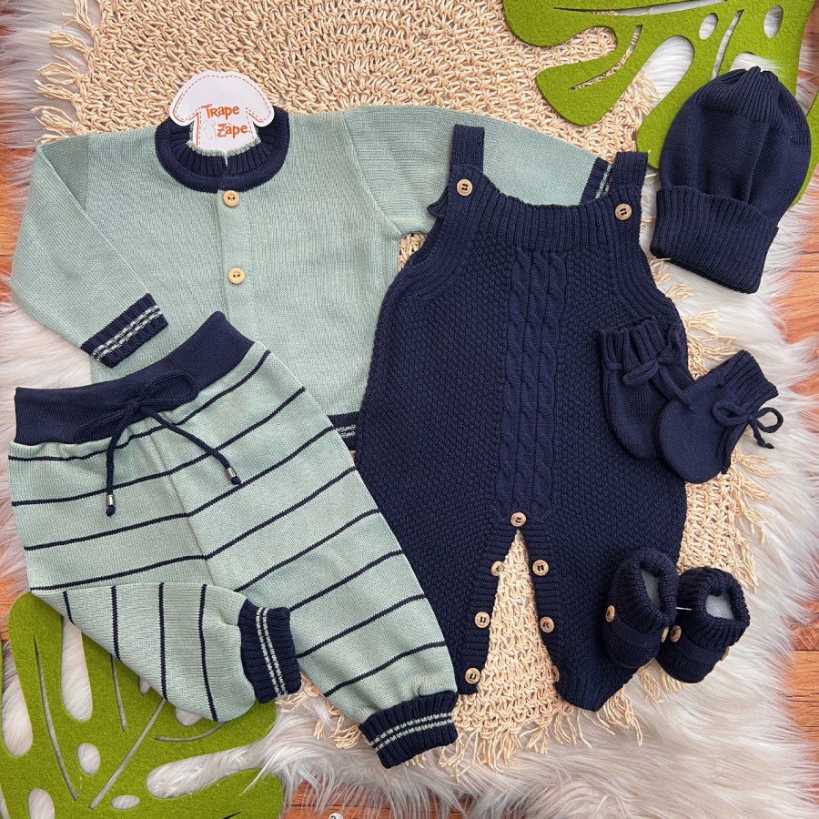 Kit Algodão Doce - Azul marinho e Verde